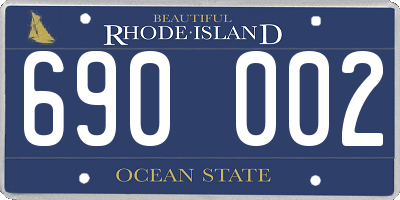 RI license plate 690002