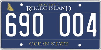 RI license plate 690004