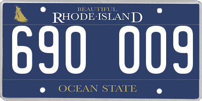 RI license plate 690009