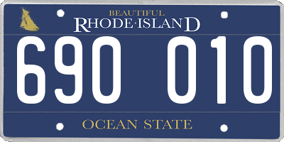 RI license plate 690010