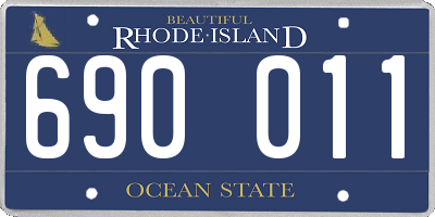 RI license plate 690011
