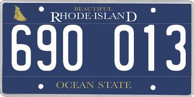 RI license plate 690013