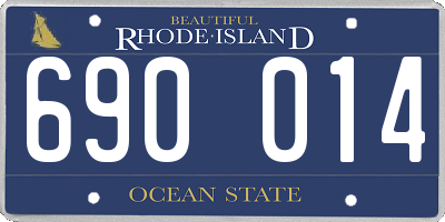 RI license plate 690014