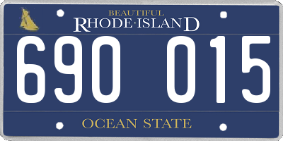 RI license plate 690015