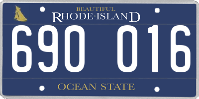 RI license plate 690016