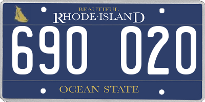 RI license plate 690020