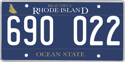 RI license plate 690022