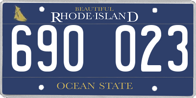 RI license plate 690023