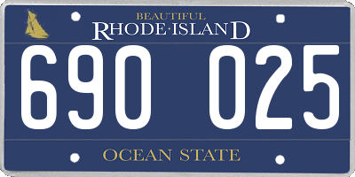 RI license plate 690025