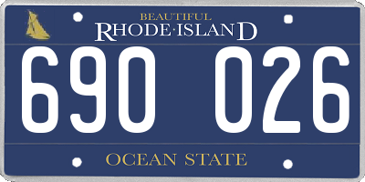 RI license plate 690026