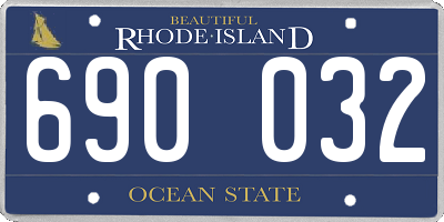 RI license plate 690032