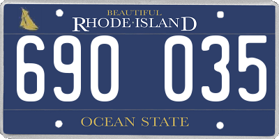 RI license plate 690035