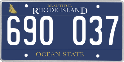 RI license plate 690037