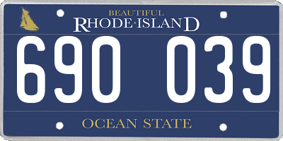 RI license plate 690039