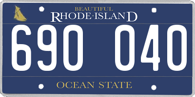 RI license plate 690040