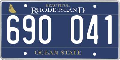 RI license plate 690041