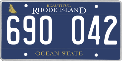 RI license plate 690042