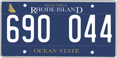 RI license plate 690044