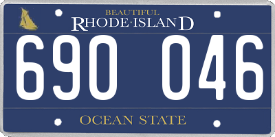 RI license plate 690046