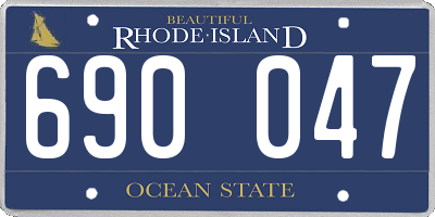 RI license plate 690047