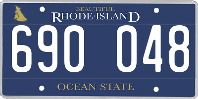 RI license plate 690048