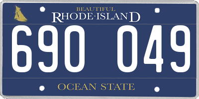 RI license plate 690049