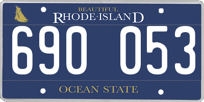 RI license plate 690053