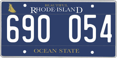 RI license plate 690054