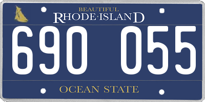 RI license plate 690055
