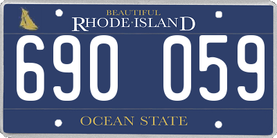 RI license plate 690059