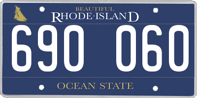RI license plate 690060