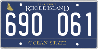 RI license plate 690061