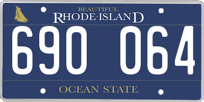 RI license plate 690064