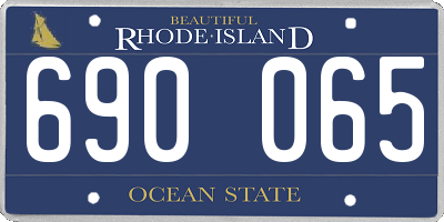 RI license plate 690065