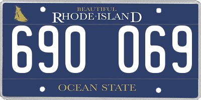 RI license plate 690069