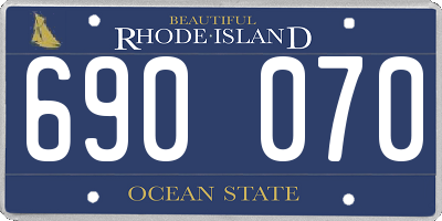 RI license plate 690070