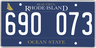 RI license plate 690073