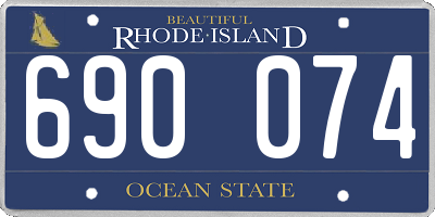RI license plate 690074