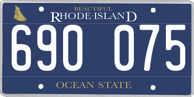 RI license plate 690075