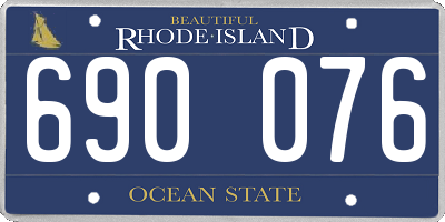 RI license plate 690076