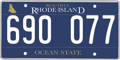 RI license plate 690077