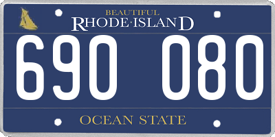 RI license plate 690080