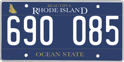 RI license plate 690085