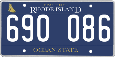 RI license plate 690086