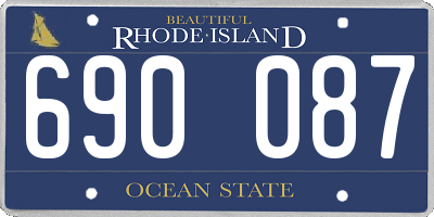 RI license plate 690087