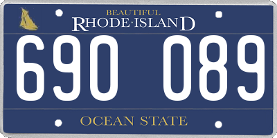 RI license plate 690089
