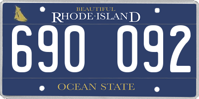 RI license plate 690092