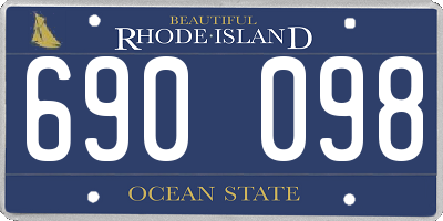RI license plate 690098
