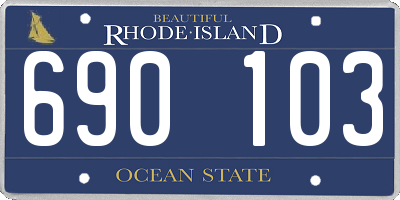 RI license plate 690103