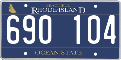 RI license plate 690104